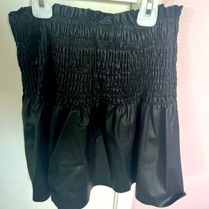 Faux leather skirt